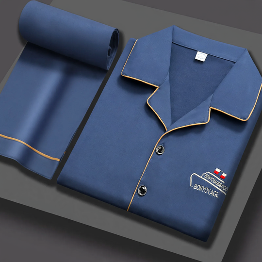 Herren-Pyjama-Set, 100% Baumwolle, vielseitig tragbar