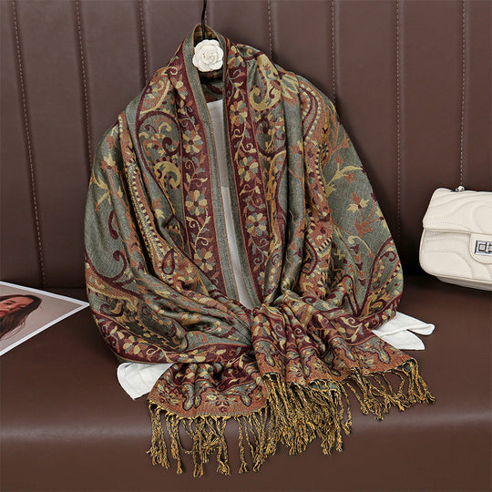 Elegante Stola mit Jacquard-Muster