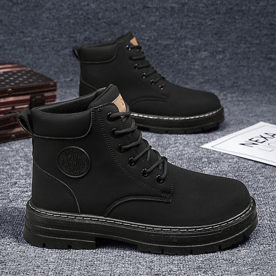 Herren-Arbeitsstiefel, gefüttert, im britischen Stil