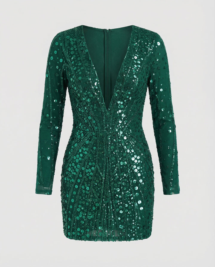 Golden Paillettenkleid Damen