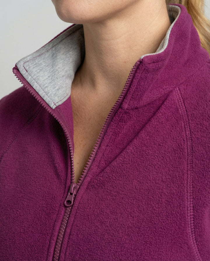 Damen Fleecejacke Stehkragen