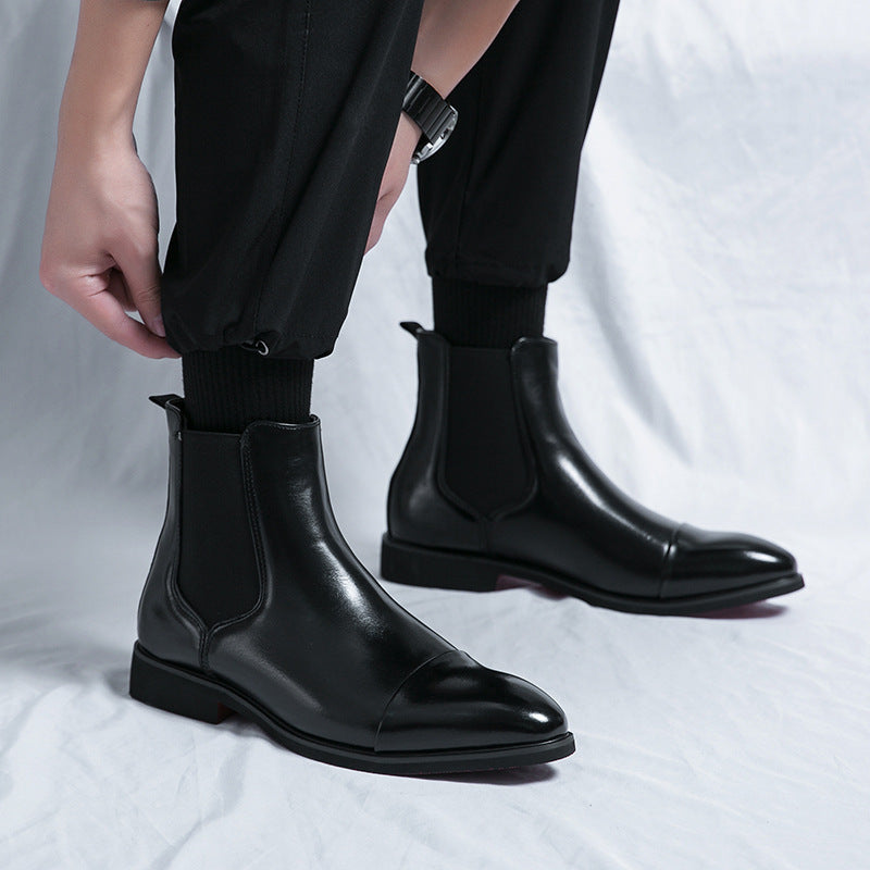 Herren-Chelsea-Boots, spitz zulaufend