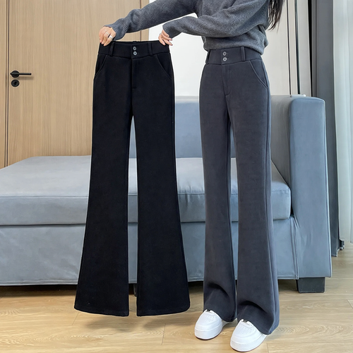 Damen-Cordhose mit leichtem Schlag, gefüttert