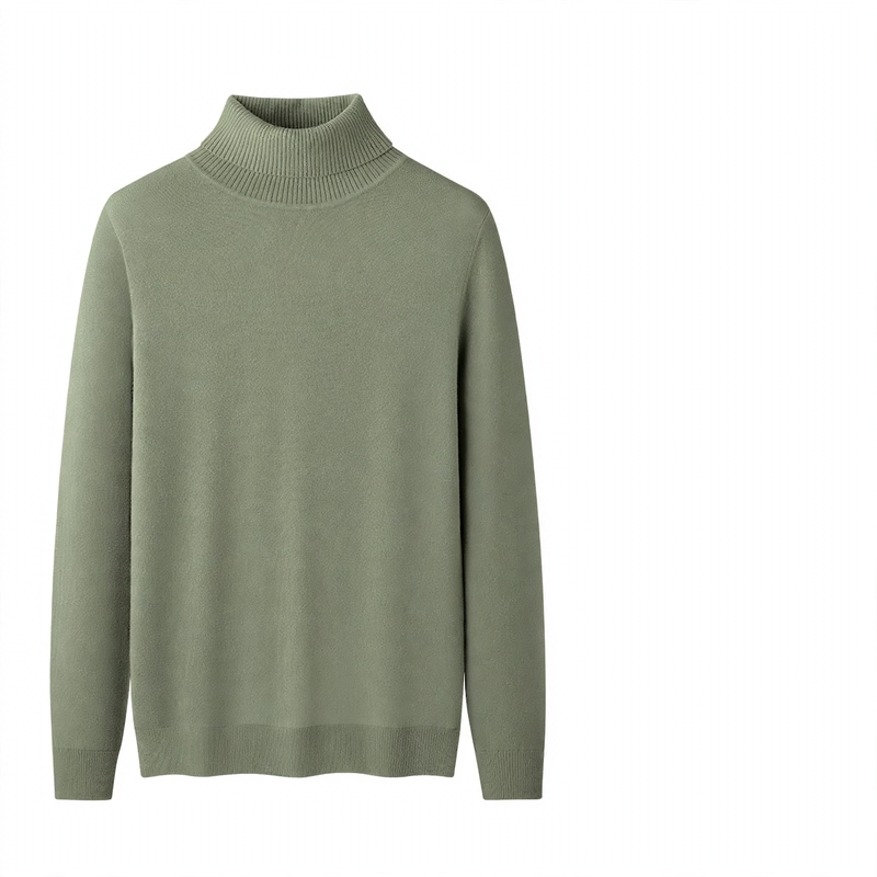 Hochwertiger Herren-Rollkragenpullover aus Modal-Wollmischung