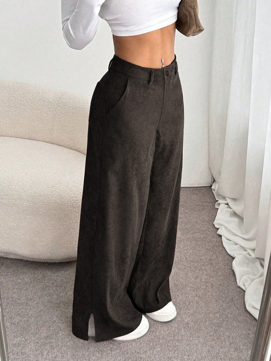 Retro Cord-Hose mit geradem Bein