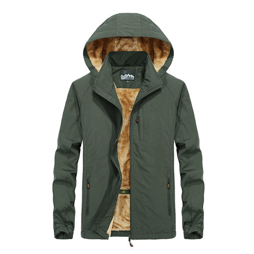 Herren Softshell-Outdoorjacke mit Teddy-Innenfutter, winddicht und Kapuze Nord Taschen