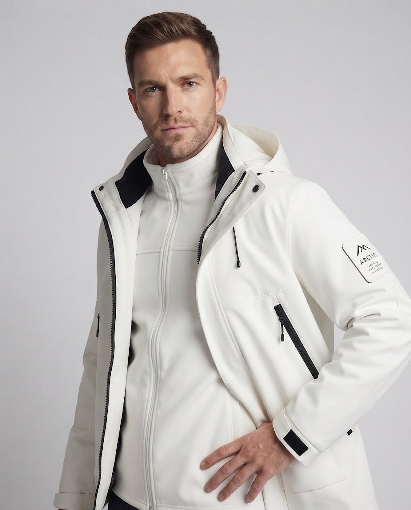 Unisex Zweiteiliges Softshell-Outdoorjacken-Set mit abnehmbarer Kapuze und weicher Innenjacke Nord Taschen