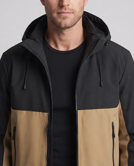 Herren Softshelljacke mit Kapuze und wattierter Thermofütterung Nord Taschen