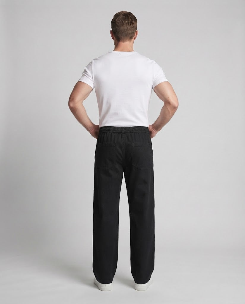 Herren Extraweite Tunnelzug-Hose im Baggy‑Stil mit tiefem Schritt Nord Taschen