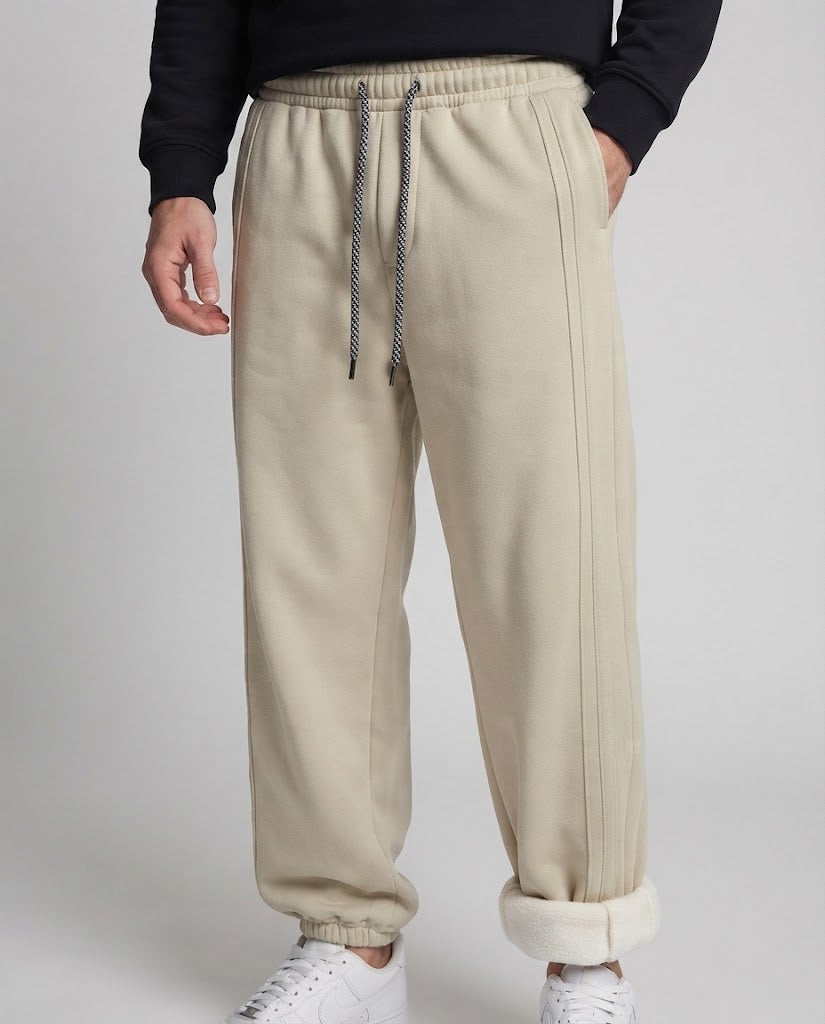 Herren Gefütterte Oversize-Sweathose mit Tunnelzug und elastischen Bündchen Nord Taschen