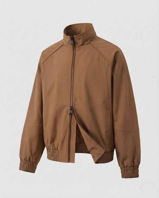 Herren Gefütterte Windjacke mit Zweiwege-Reißverschluss und Stehkragen Nord Taschen