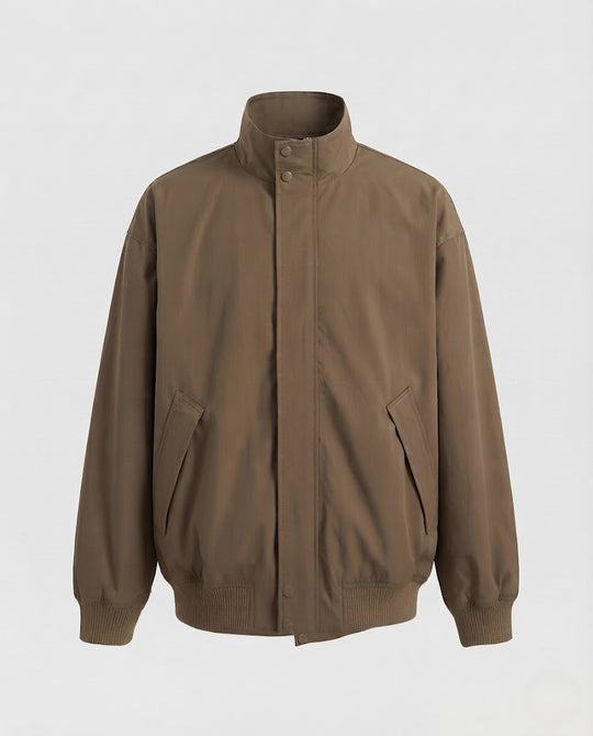 Herren Leichte Oversize Übergangsjacke mit hohem Stehkragen Nord Taschen