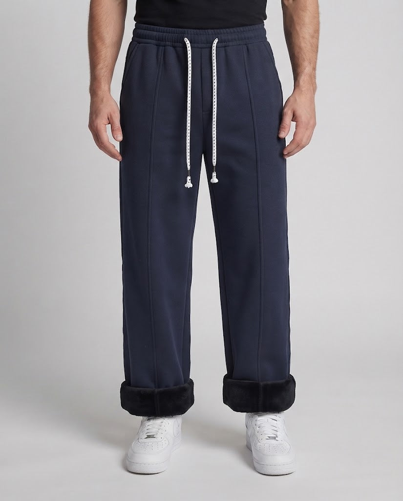 Herren Weite Fleecegefütterte Jogginghose mit Kordelzug und Therm-Innenfutter Nord Taschen