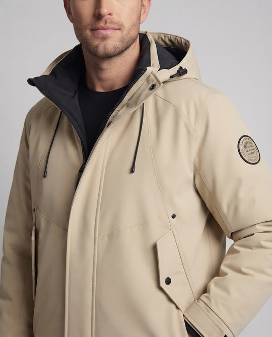 Herren Wasserdichte Thermo-Outdoorjacke mit Kapuze, winddichtem Schutz und Multifunktions-Taschen Nord Taschen