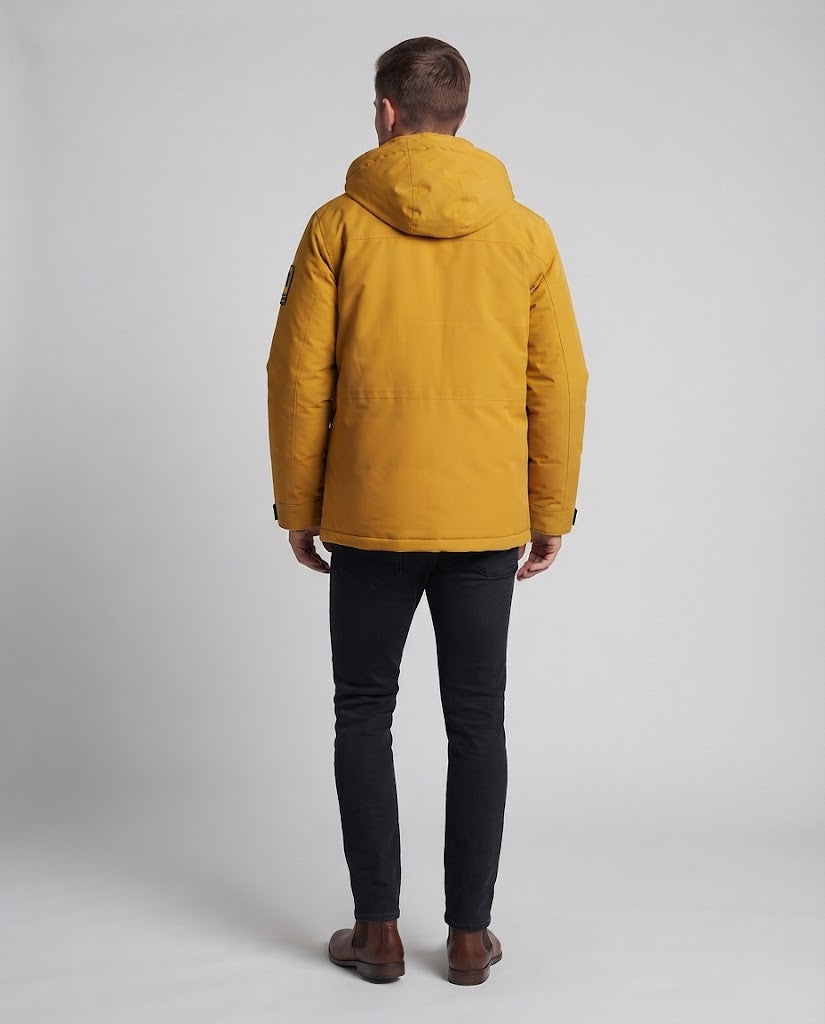 Herren Wattierter Outdoor-Parka mit Kapuze, wind- und wasserdicht, Multifunktions-Taschen Nord Taschen