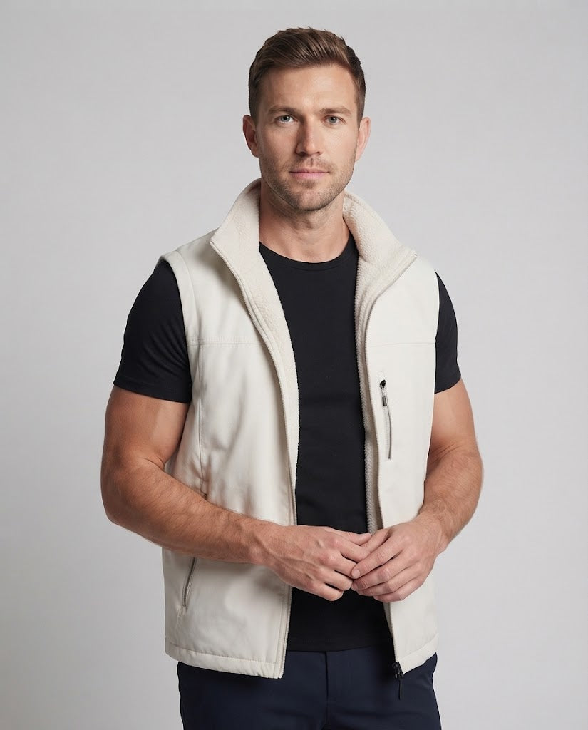 Herren Isolierte Thermo-Softshellweste mit Teddyfleece-Innenfutter und Mehrfach-Reißverschlusstaschen Nord Taschen