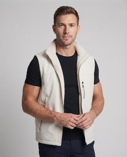 Herren Isolierte Thermo-Softshellweste mit Teddyfleece-Innenfutter und Mehrfach-Reißverschlusstaschen Nord Taschen