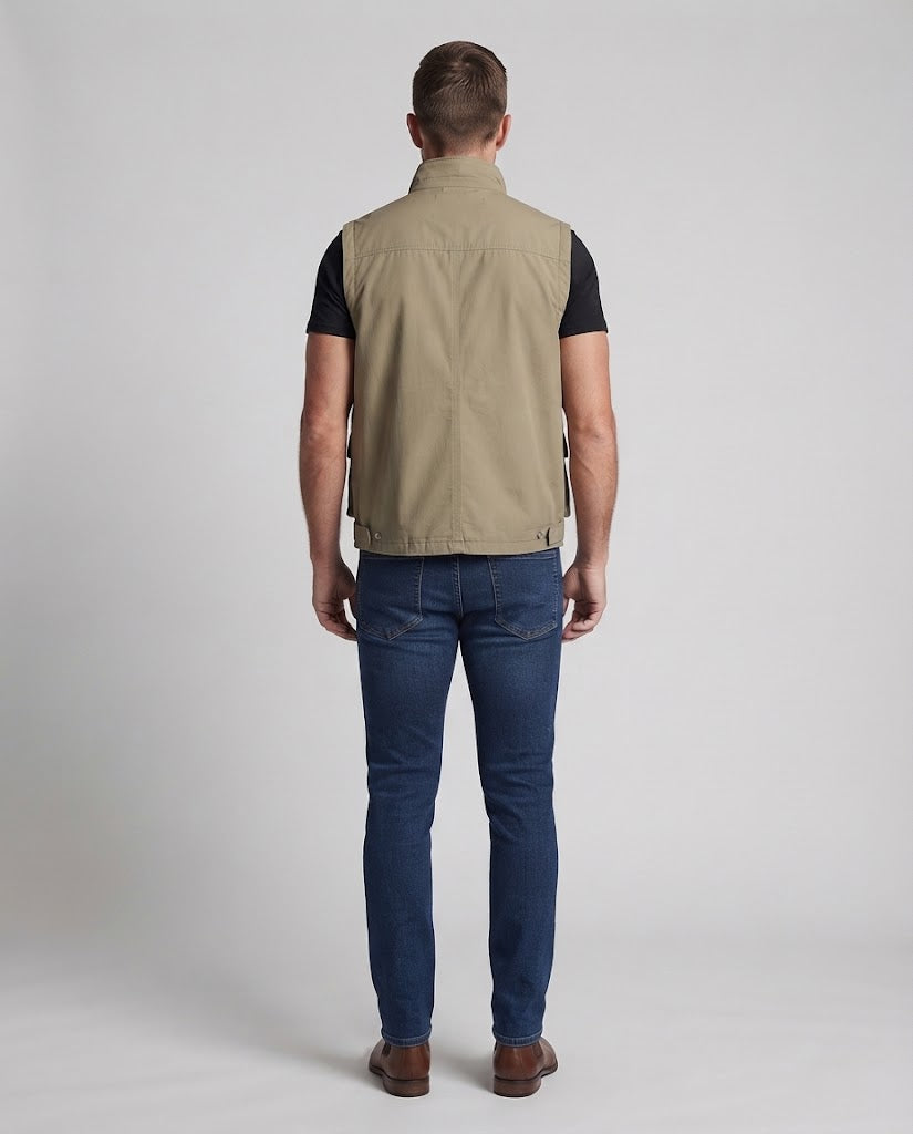 Herren Outdoor-Utilityweste mit winddichter Außenlage, thermischem Microfleece-Innenfutter und modularen Mehrfachtaschen Nord Taschen
