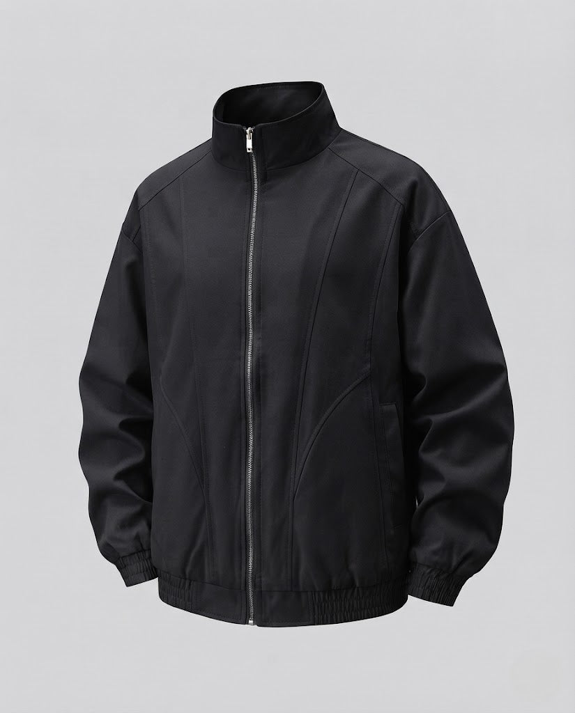 Herren Leichte urbane Übergangsjacke mit Stehkragen, elastischen Bündchen und durchgehendem Reißverschluss Nord Taschen