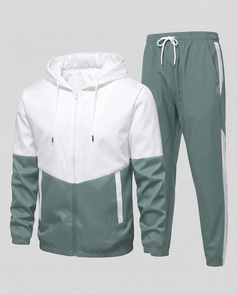 Herren Leichter Kapuzen-Trainingsanzug mit durchgehendem Reißverschluss und Joggerhose Nord Taschen