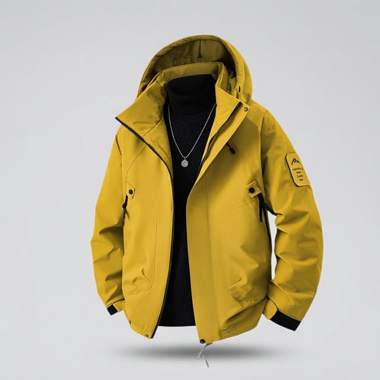 Herren Thermisch gefütterte Outdoorjacke mit Kapuze, winddicht und wasserabweisend Nord Taschen