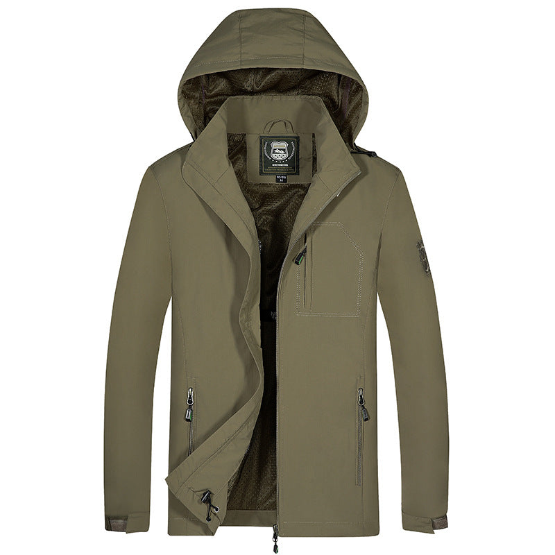 Herren Kapuzen-Softshelljacke mit Mesh-Innenfutter und multifunktionalen Reißverschlusstaschen Nord Taschen
