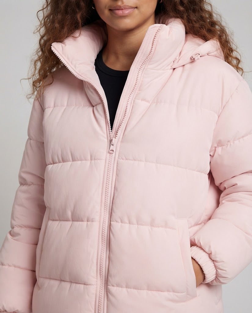 Damen-Winterjacke, kurz, wattiert