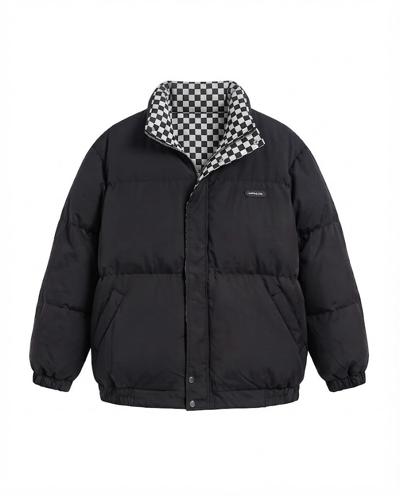 Kurze Damen-Steppjacke mit Stehkragen