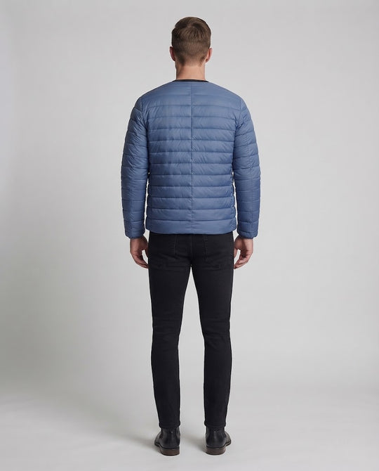 Leichte Herren-Daunenjacke, Rundhalsausschnitt