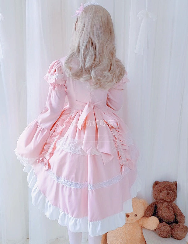 Damen verspieltes Lolita Kleid mit aufwendigen Spitzen- und Rüschendetails Nord Taschen