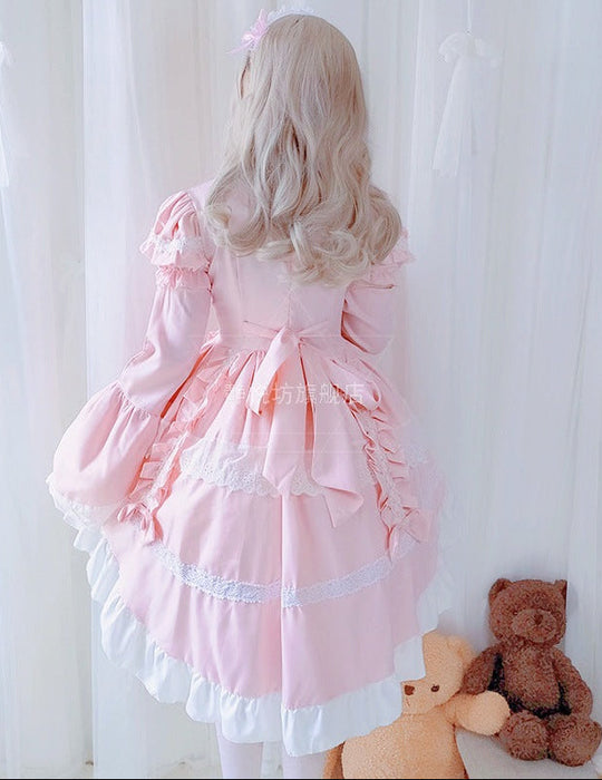 Damen verspieltes Lolita Kleid mit aufwendigen Spitzen- und Rüschendetails Nord Taschen