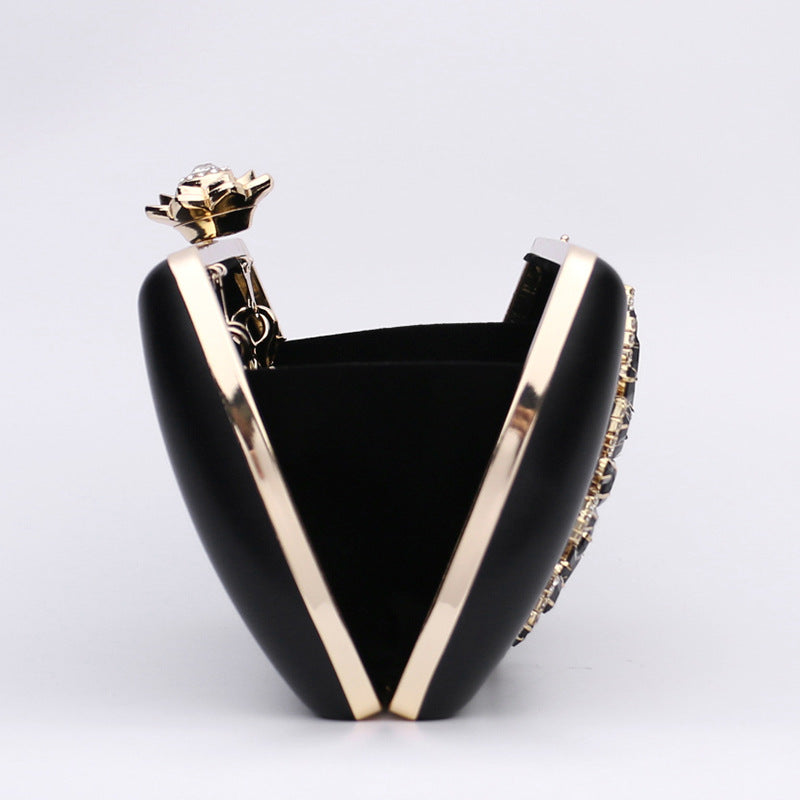 Damen glamouröse Clutch-Tasche mit aufwendigen Strassverzierungen Nord Taschen