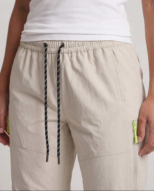 Damen Sportliche Cargo-Hose mit elastischer Taille und Seitentaschen Nord Taschen