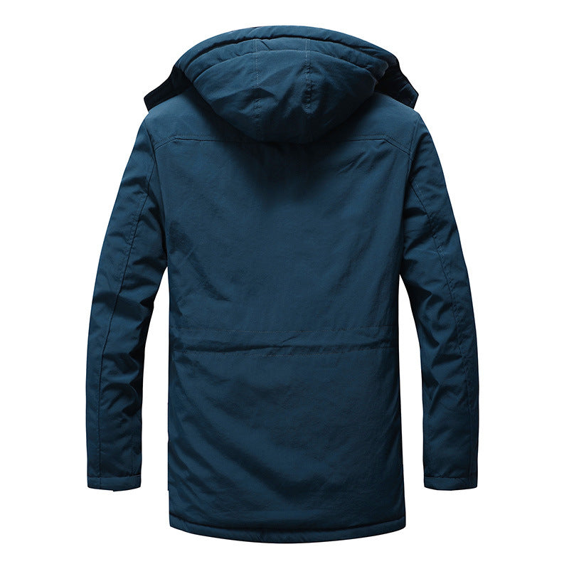 Herren gefütterte Militärparka mit Kapuze, Thermo-Fütterung und Multifunktionstaschen Nord Taschen