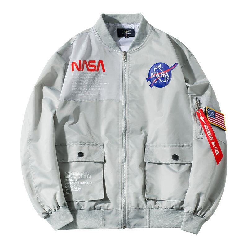 Men's  mission-inspired reflective shell flight bomber jacket with sleeve utility pocket Nord Taschen