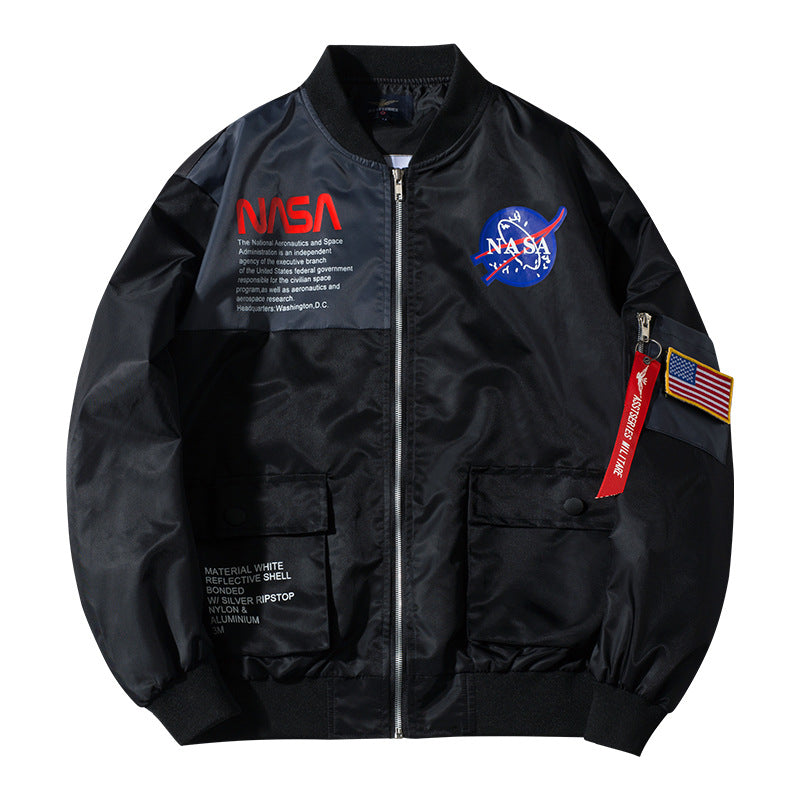 Men's  mission-inspired reflective shell flight bomber jacket with sleeve utility pocket Nord Taschen