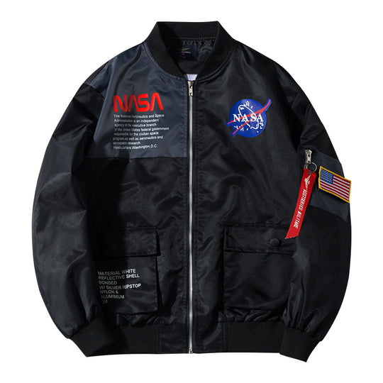 Men's  mission-inspired reflective shell flight bomber jacket with sleeve utility pocket Nord Taschen