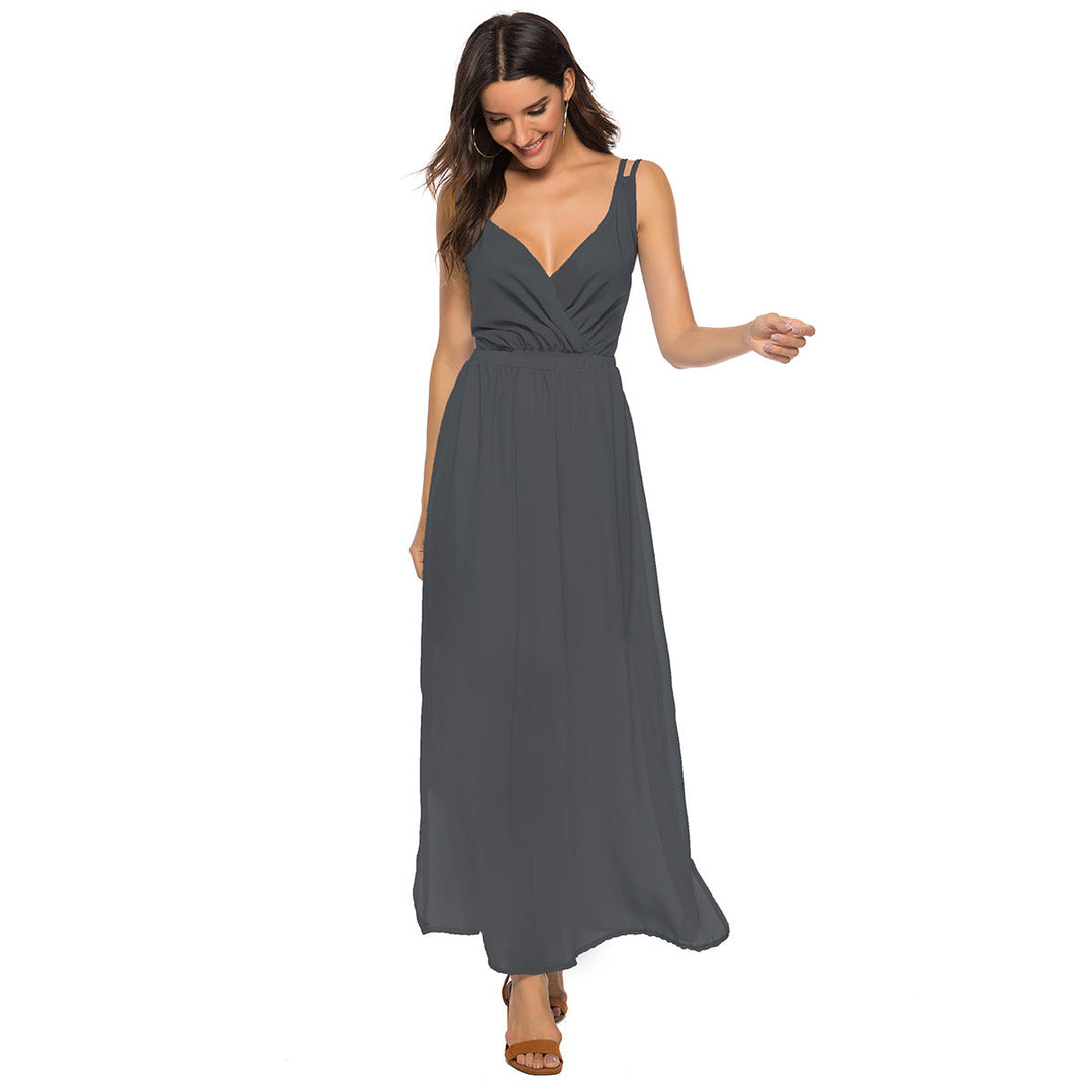 Damen Maxikleid mit elegantem Wickeldesign und schmeichelnder Silhouette