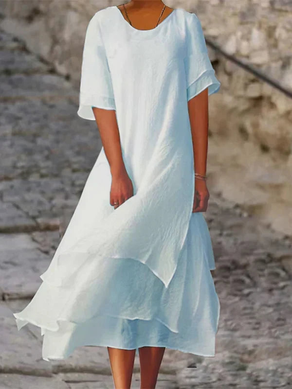 Schicke Eleganz Blockschlitzkleid