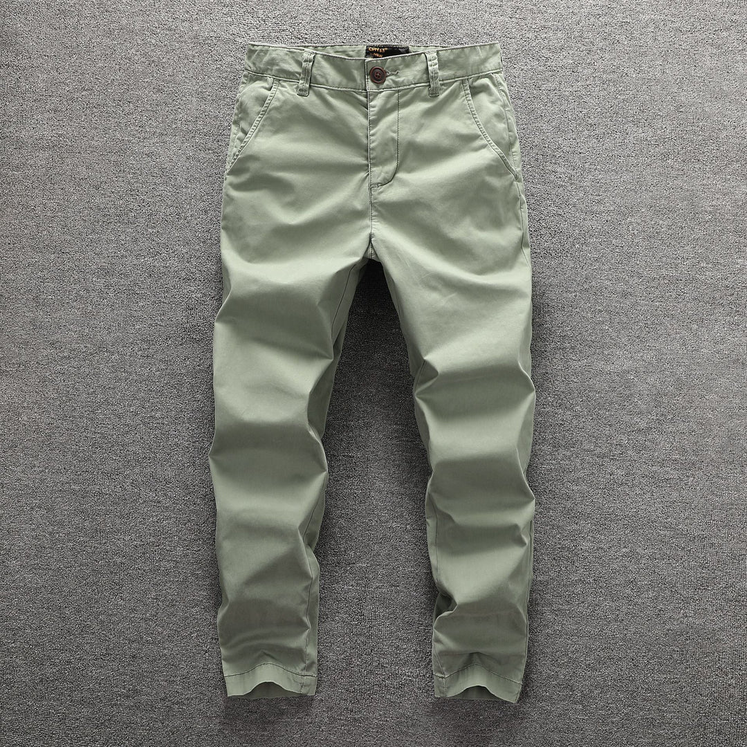 Herren Twill-Hose im Camouflage-Muster mit geradem Schnitt und Gürtelschlaufen Nord Taschen