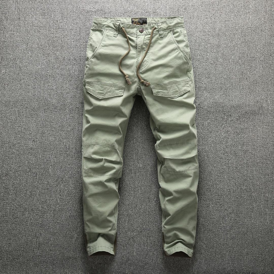 Herren Slim-Fit Utility-Jogger mit Kordelzug Kniepanele und aufgesetzten Klappentaschen Nord Taschen
