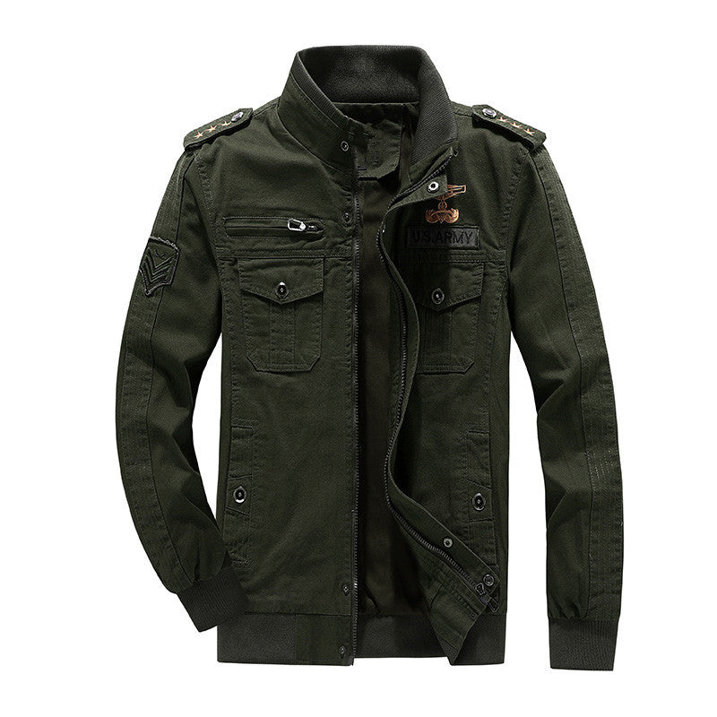 Herren Utility-Fieldblouson aus Canvas mit Epauletten, Brustpattentaschen und Rippbündchen Nord Taschen