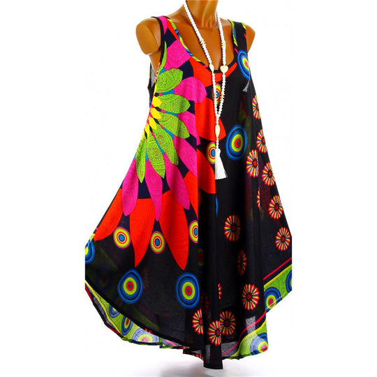 Damen Sommerliches Maxikleid mit floralem Design