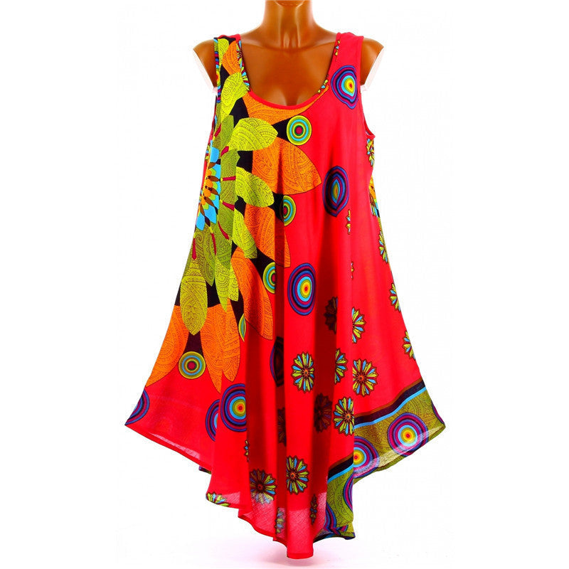 Damen Sommerliches Maxikleid mit floralem Design