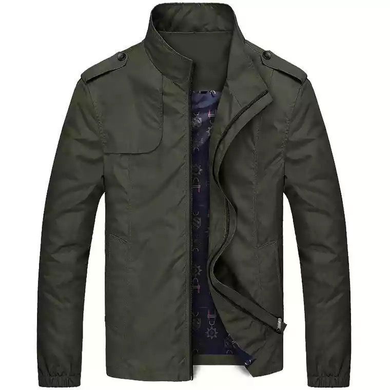 Herren Leichter Fieldblouson im Slim-Fit mit Stehkragen und Schulterklappen Nord Taschen