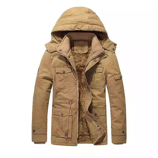 Herren Field-Parka mit Teddyfutter, Kapuze und Mehrzwecktaschen Nord Taschen