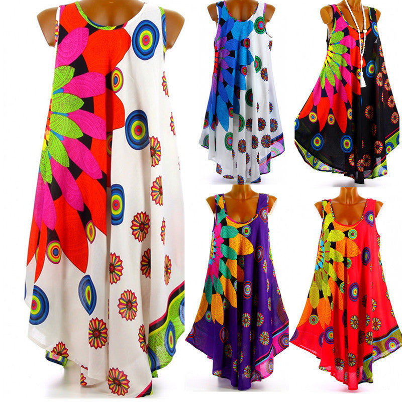 Damen Sommerliches Maxikleid mit floralem Design