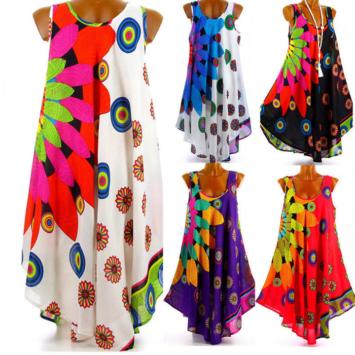 Damen Sommerliches Maxikleid mit floralem Design