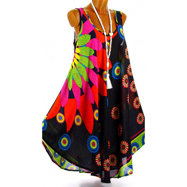 Damen Sommerliches Maxikleid mit floralem Design