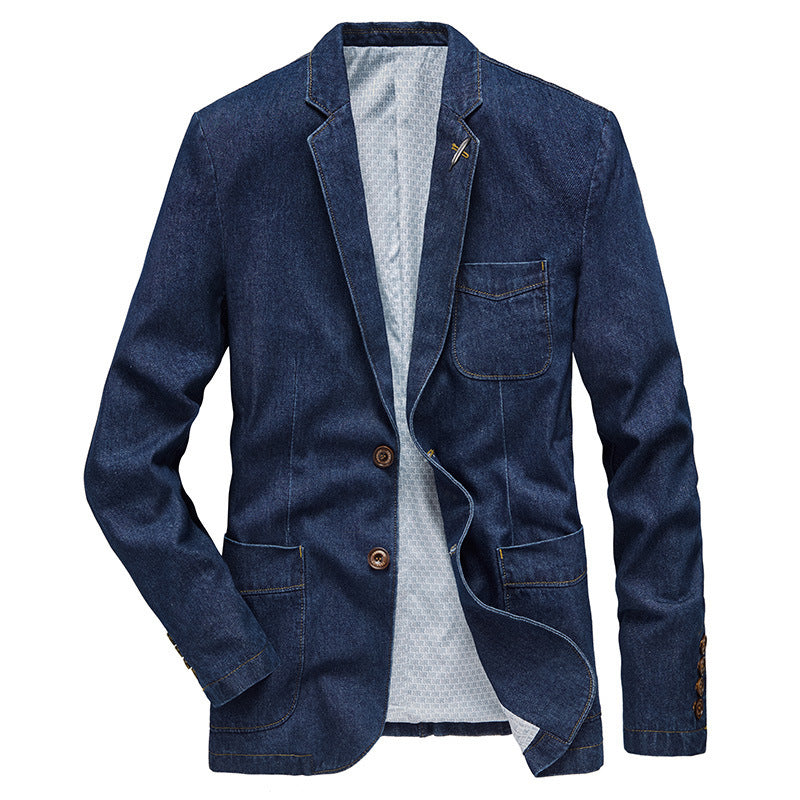 Herren Denim-Sakko mit legerer Schnittführung, aufgesetzten Taschen und feinem Innenfutter Nord Taschen